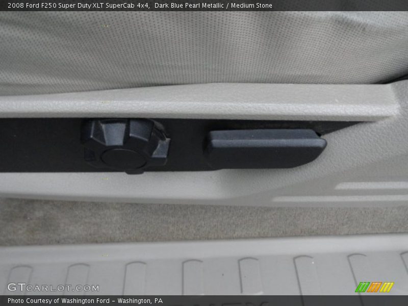 Dark Blue Pearl Metallic / Medium Stone 2008 Ford F250 Super Duty XLT SuperCab 4x4