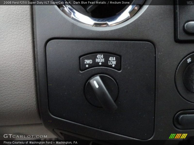Dark Blue Pearl Metallic / Medium Stone 2008 Ford F250 Super Duty XLT SuperCab 4x4