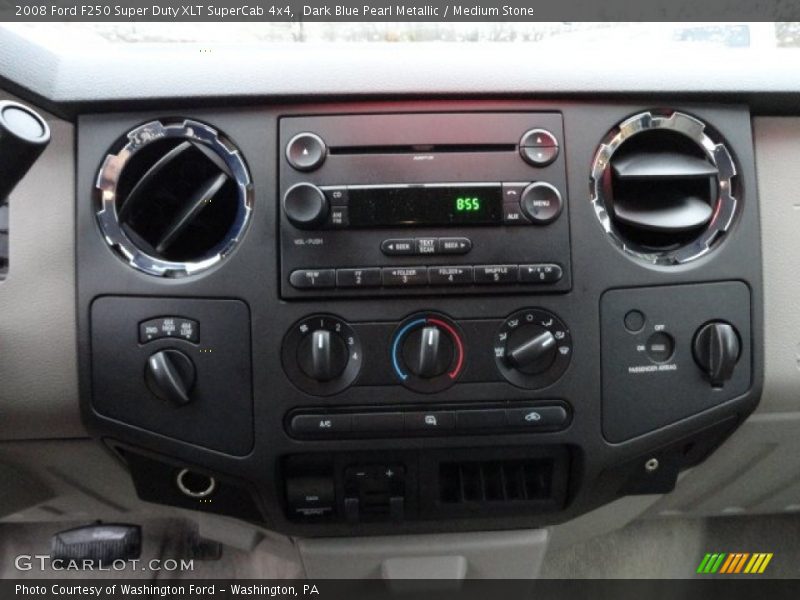 Dark Blue Pearl Metallic / Medium Stone 2008 Ford F250 Super Duty XLT SuperCab 4x4
