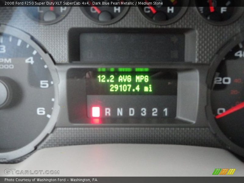Dark Blue Pearl Metallic / Medium Stone 2008 Ford F250 Super Duty XLT SuperCab 4x4