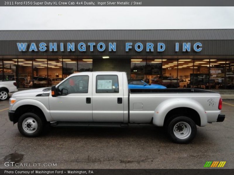 Ingot Silver Metallic / Steel 2011 Ford F350 Super Duty XL Crew Cab 4x4 Dually