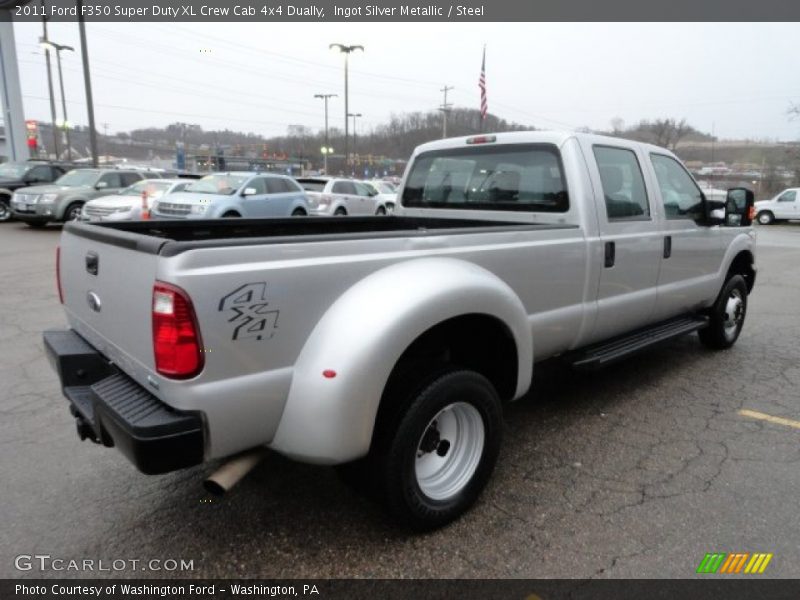 Ingot Silver Metallic / Steel 2011 Ford F350 Super Duty XL Crew Cab 4x4 Dually