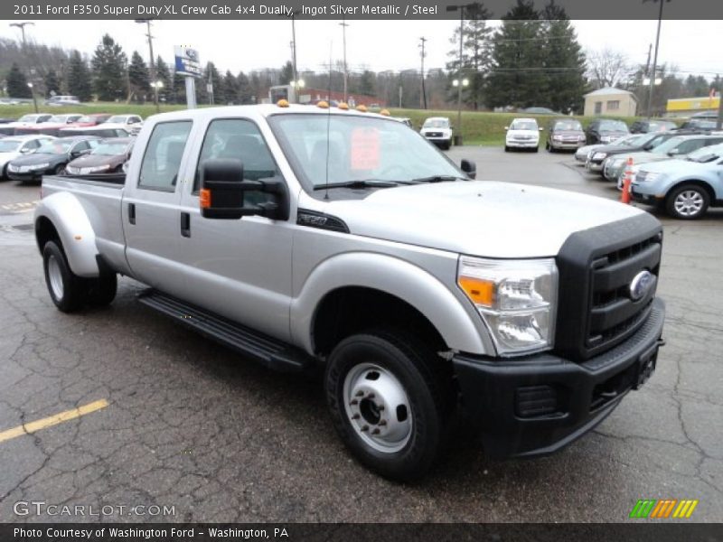 Ingot Silver Metallic / Steel 2011 Ford F350 Super Duty XL Crew Cab 4x4 Dually