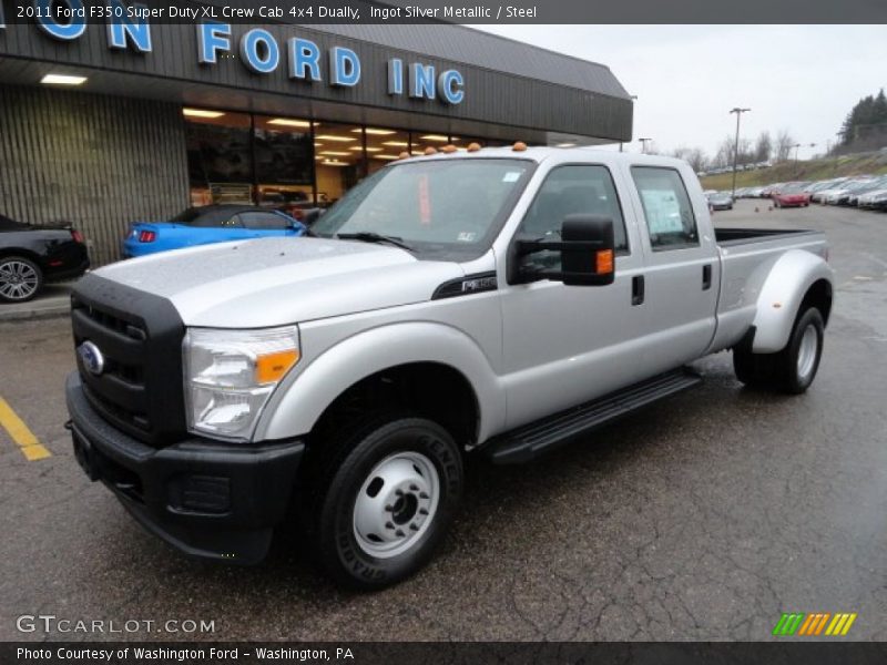 Ingot Silver Metallic / Steel 2011 Ford F350 Super Duty XL Crew Cab 4x4 Dually