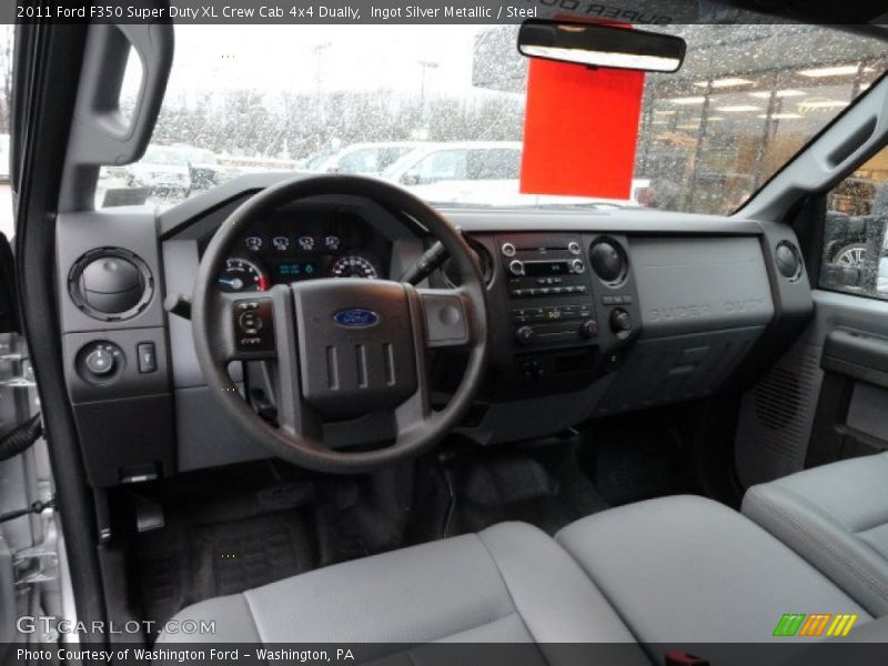 Ingot Silver Metallic / Steel 2011 Ford F350 Super Duty XL Crew Cab 4x4 Dually