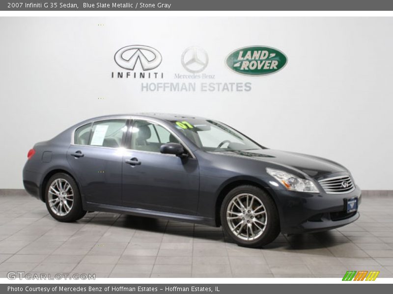 Blue Slate Metallic / Stone Gray 2007 Infiniti G 35 Sedan