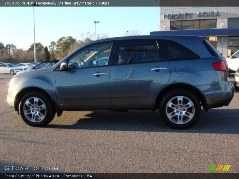 Sterling Gray Metallic / Taupe 2008 Acura MDX Technology