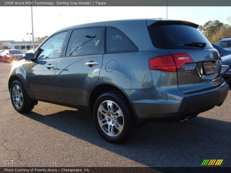Sterling Gray Metallic / Taupe 2008 Acura MDX Technology