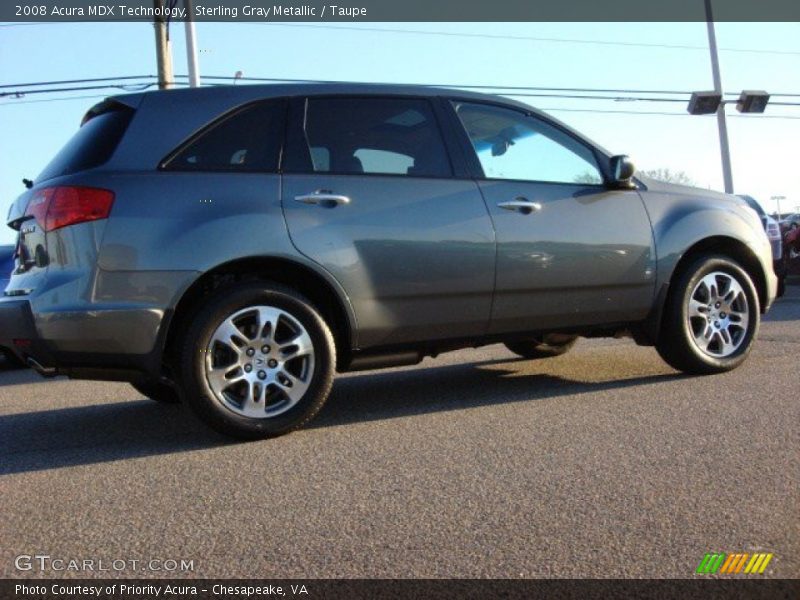Sterling Gray Metallic / Taupe 2008 Acura MDX Technology