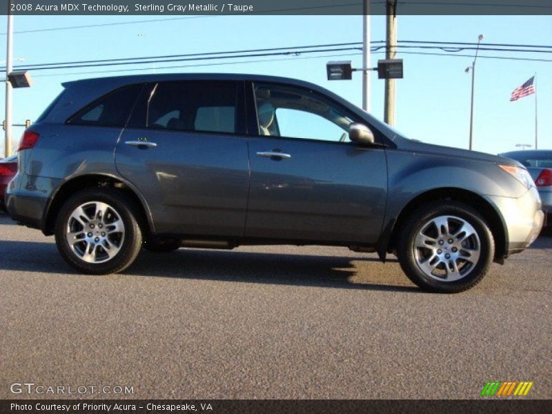Sterling Gray Metallic / Taupe 2008 Acura MDX Technology