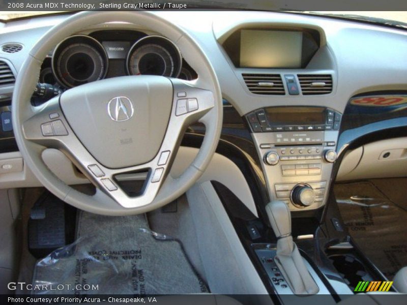 Sterling Gray Metallic / Taupe 2008 Acura MDX Technology