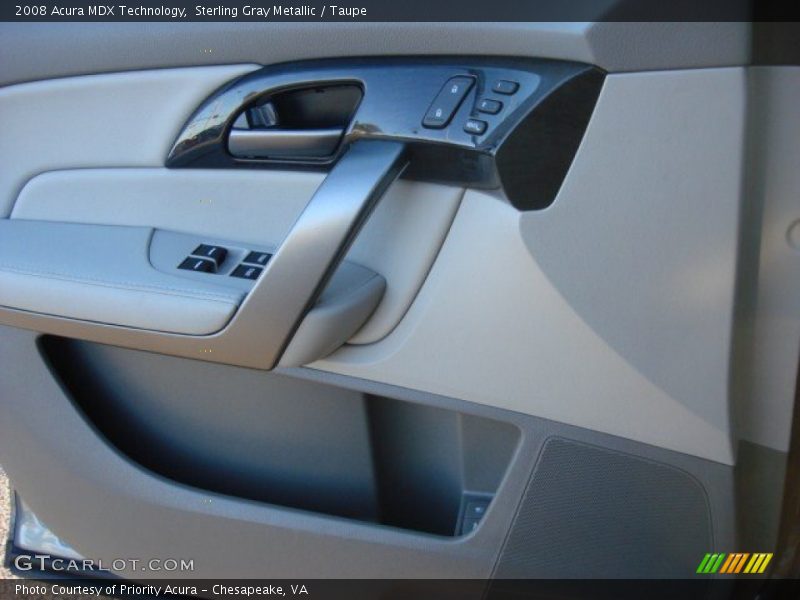 Sterling Gray Metallic / Taupe 2008 Acura MDX Technology