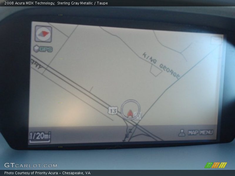 Sterling Gray Metallic / Taupe 2008 Acura MDX Technology