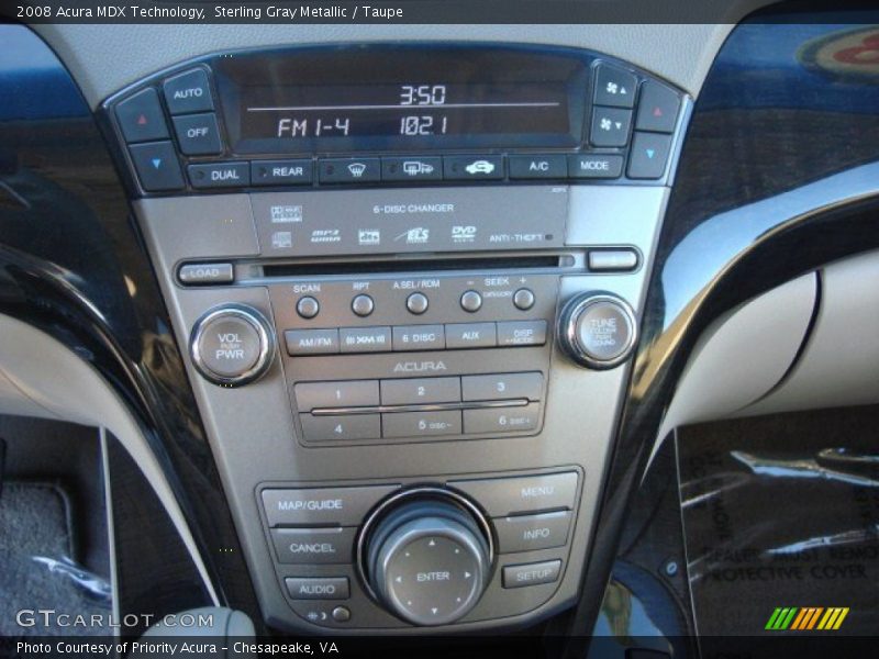 Sterling Gray Metallic / Taupe 2008 Acura MDX Technology