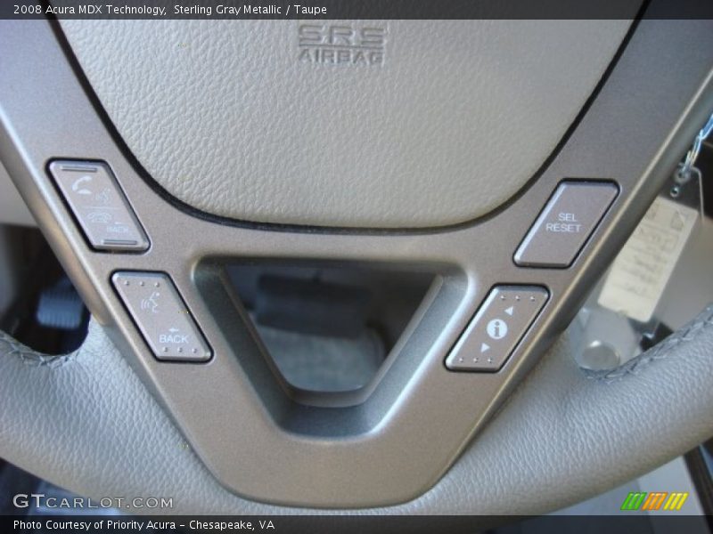 Sterling Gray Metallic / Taupe 2008 Acura MDX Technology