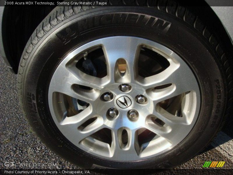 Sterling Gray Metallic / Taupe 2008 Acura MDX Technology