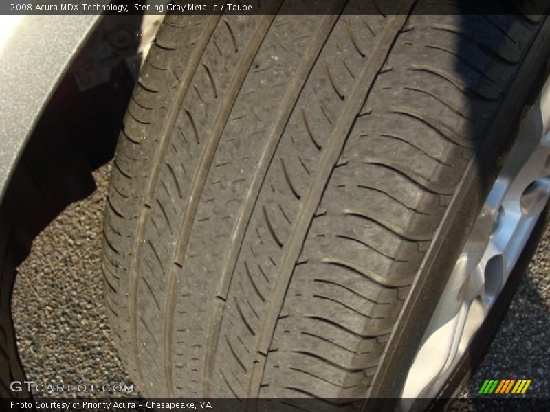Sterling Gray Metallic / Taupe 2008 Acura MDX Technology
