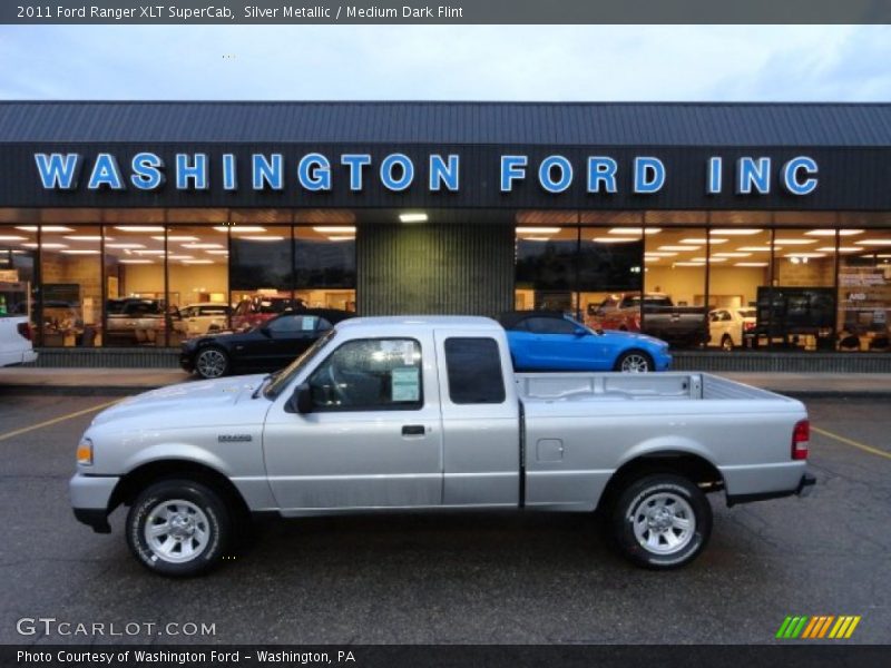 Silver Metallic / Medium Dark Flint 2011 Ford Ranger XLT SuperCab