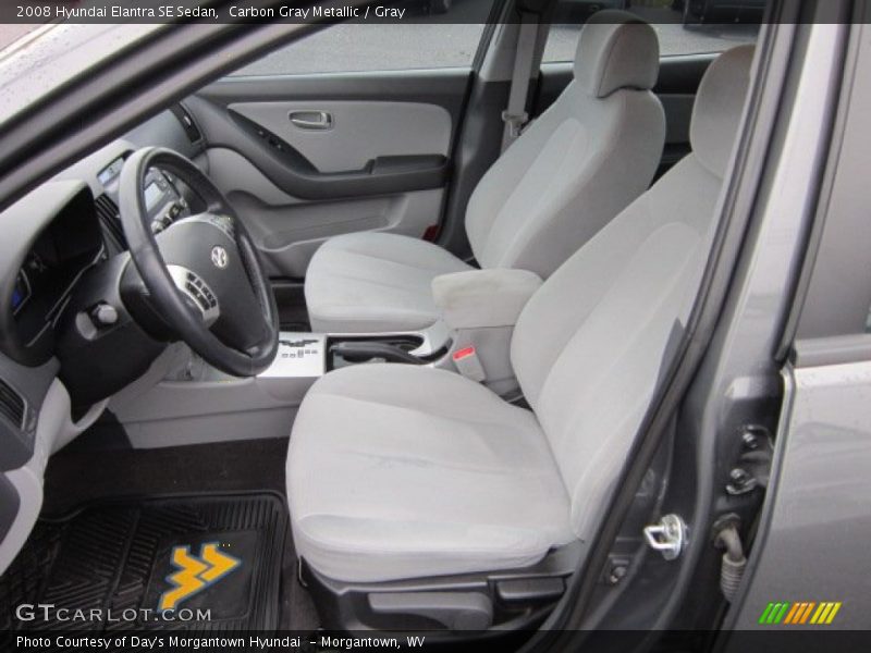 Carbon Gray Metallic / Gray 2008 Hyundai Elantra SE Sedan