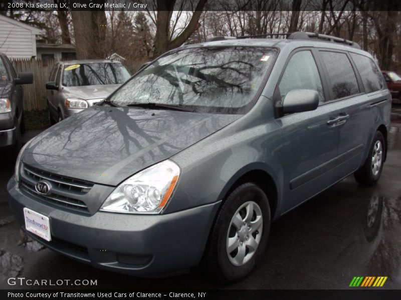 Olive Gray Metallic / Gray 2008 Kia Sedona LX