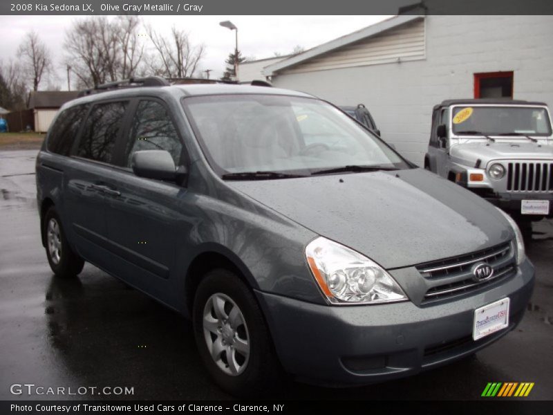 Olive Gray Metallic / Gray 2008 Kia Sedona LX