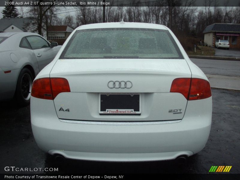 Ibis White / Beige 2008 Audi A4 2.0T quattro S-Line Sedan