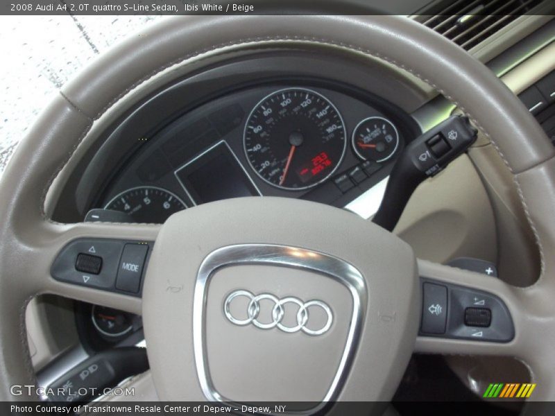 Ibis White / Beige 2008 Audi A4 2.0T quattro S-Line Sedan