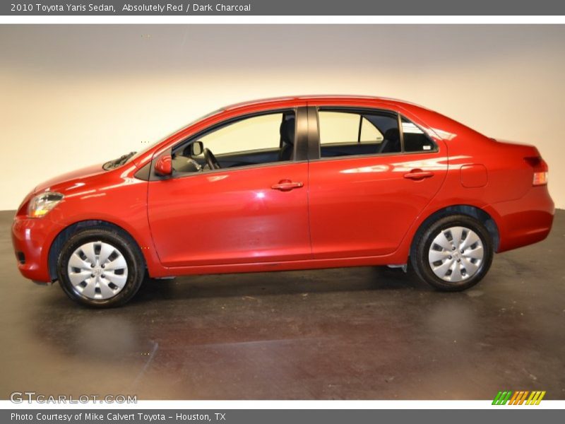 Absolutely Red / Dark Charcoal 2010 Toyota Yaris Sedan