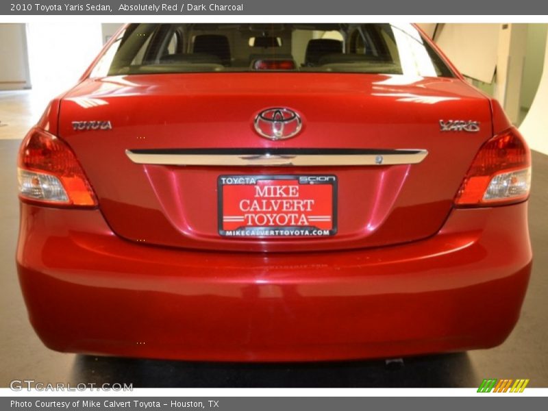 Absolutely Red / Dark Charcoal 2010 Toyota Yaris Sedan