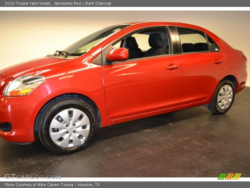 Absolutely Red / Dark Charcoal 2010 Toyota Yaris Sedan