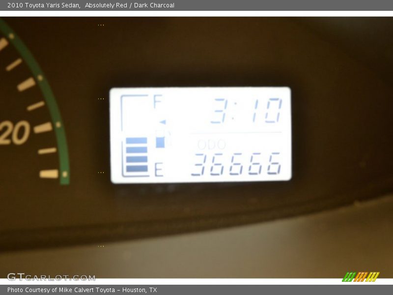 Absolutely Red / Dark Charcoal 2010 Toyota Yaris Sedan