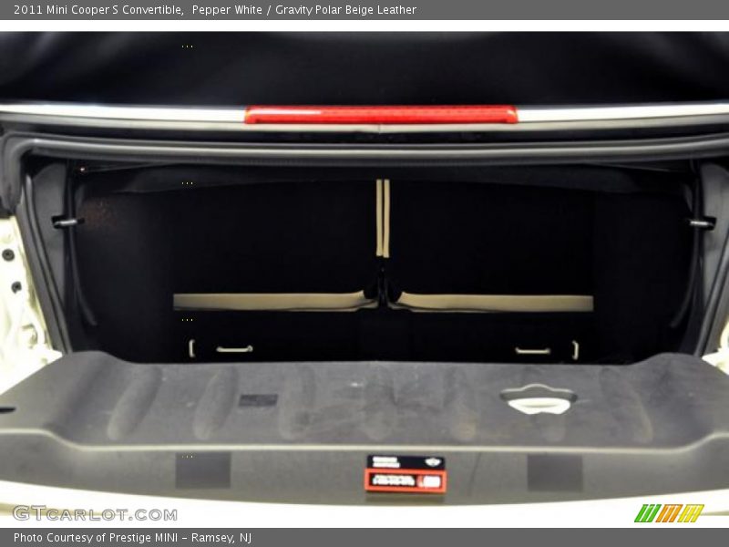 Pepper White / Gravity Polar Beige Leather 2011 Mini Cooper S Convertible