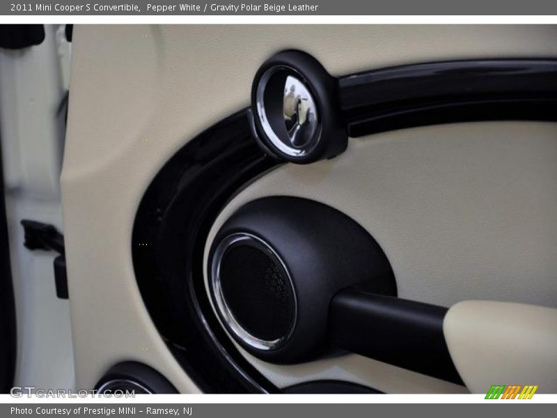 Pepper White / Gravity Polar Beige Leather 2011 Mini Cooper S Convertible