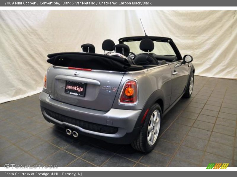 Dark Silver Metallic / Checkered Carbon Black/Black 2009 Mini Cooper S Convertible