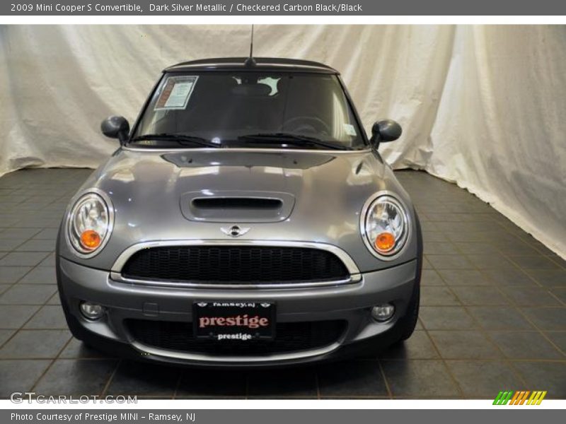 Dark Silver Metallic / Checkered Carbon Black/Black 2009 Mini Cooper S Convertible