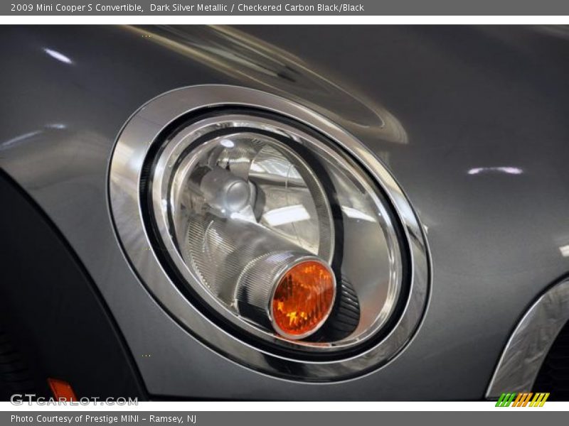 Dark Silver Metallic / Checkered Carbon Black/Black 2009 Mini Cooper S Convertible