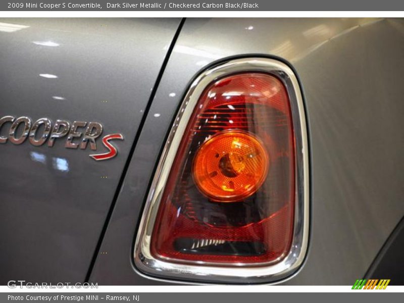 Dark Silver Metallic / Checkered Carbon Black/Black 2009 Mini Cooper S Convertible