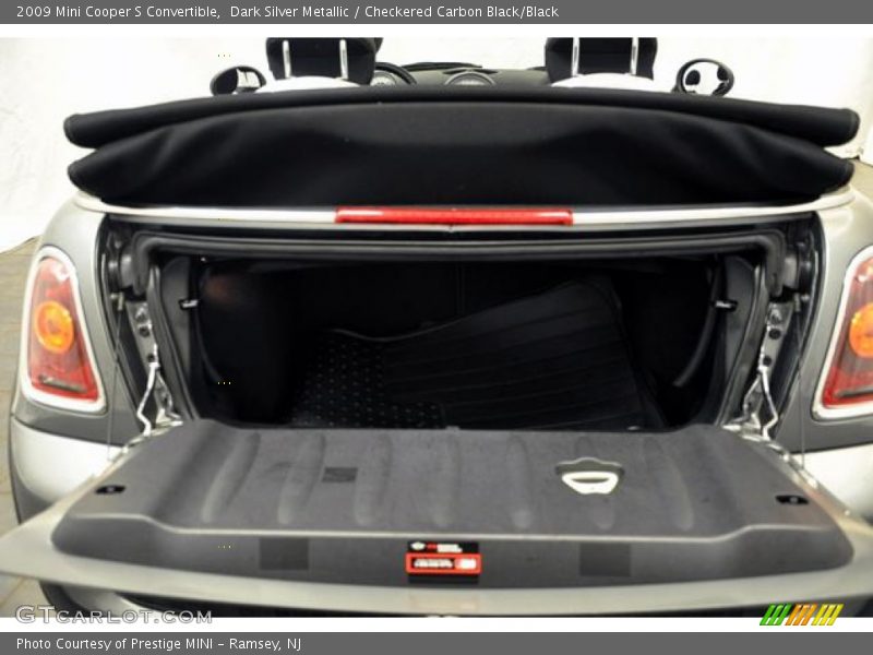 Dark Silver Metallic / Checkered Carbon Black/Black 2009 Mini Cooper S Convertible