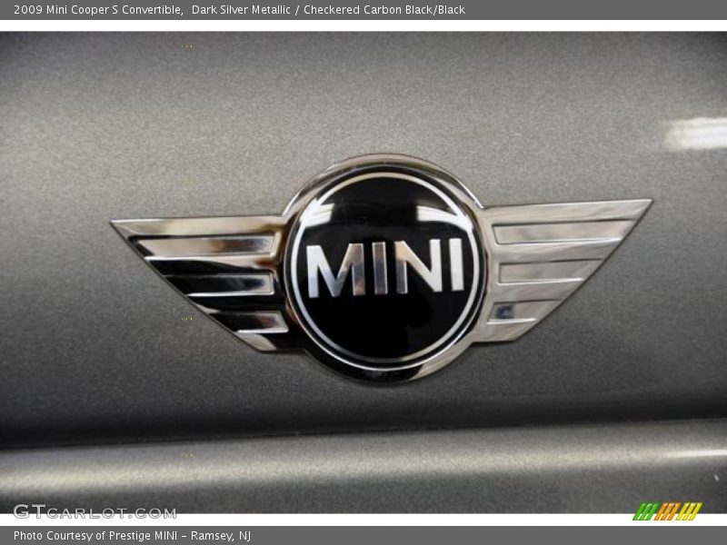 Dark Silver Metallic / Checkered Carbon Black/Black 2009 Mini Cooper S Convertible