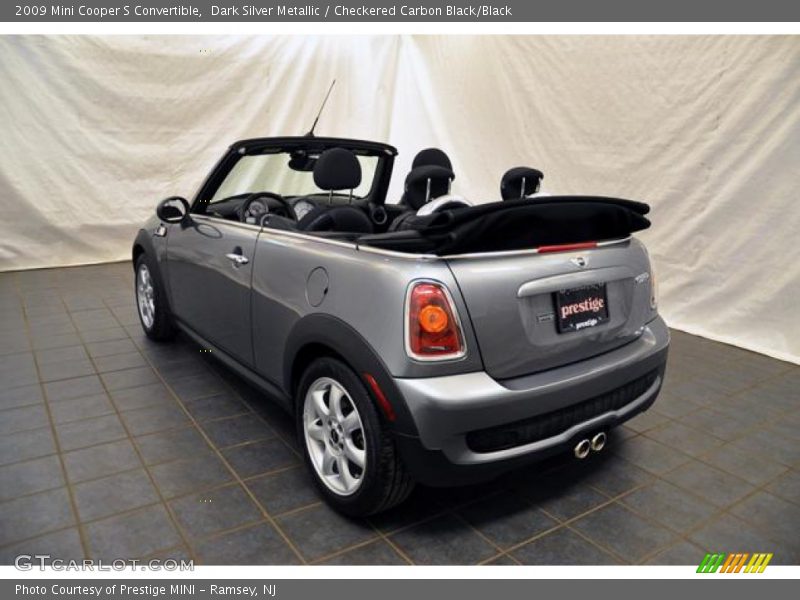 Dark Silver Metallic / Checkered Carbon Black/Black 2009 Mini Cooper S Convertible