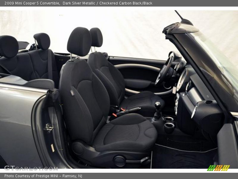 Dark Silver Metallic / Checkered Carbon Black/Black 2009 Mini Cooper S Convertible