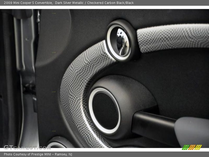 Dark Silver Metallic / Checkered Carbon Black/Black 2009 Mini Cooper S Convertible