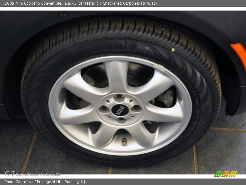 Dark Silver Metallic / Checkered Carbon Black/Black 2009 Mini Cooper S Convertible