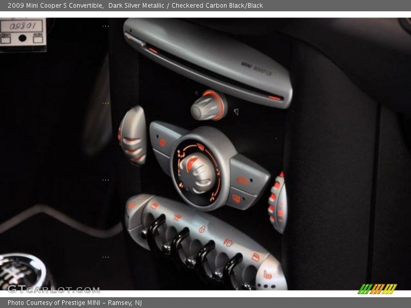 Dark Silver Metallic / Checkered Carbon Black/Black 2009 Mini Cooper S Convertible