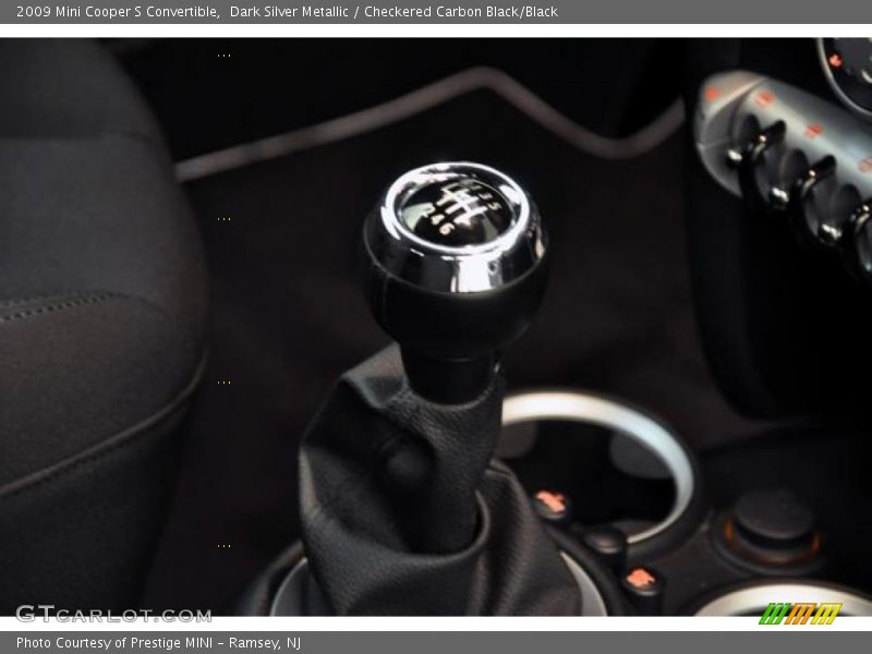 Dark Silver Metallic / Checkered Carbon Black/Black 2009 Mini Cooper S Convertible