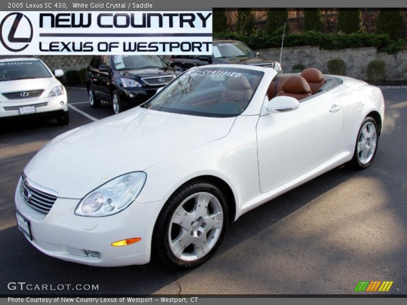 White Gold Crystal / Saddle 2005 Lexus SC 430