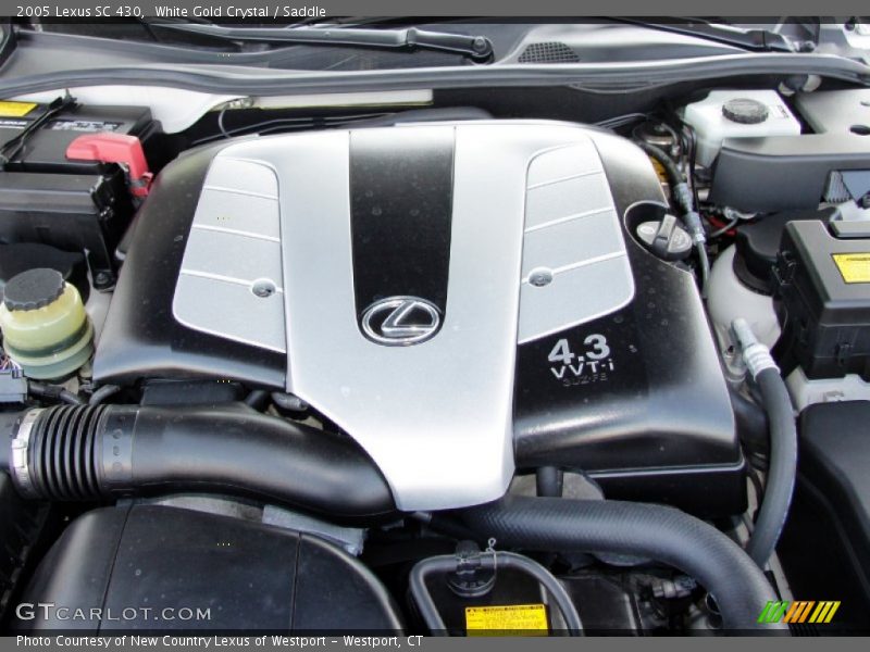 White Gold Crystal / Saddle 2005 Lexus SC 430