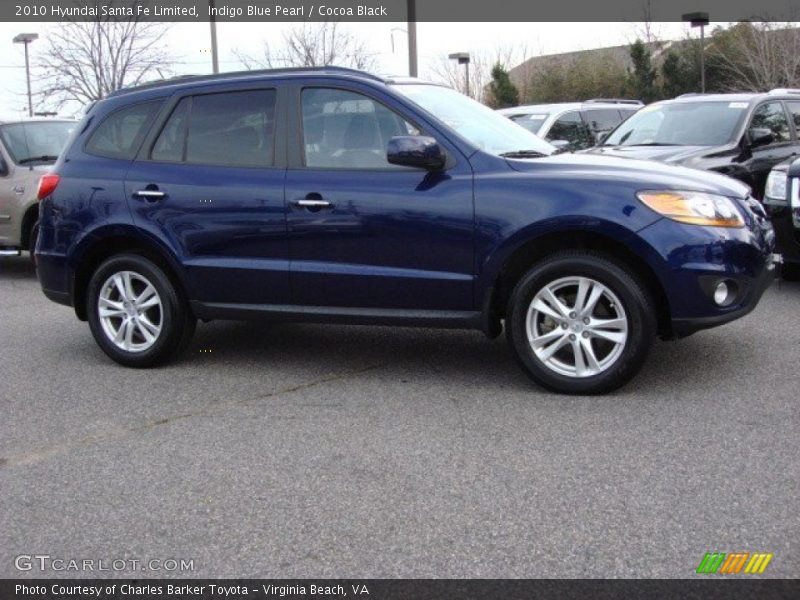 Indigo Blue Pearl / Cocoa Black 2010 Hyundai Santa Fe Limited