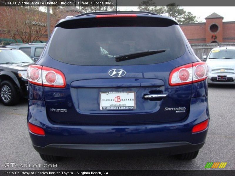 Indigo Blue Pearl / Cocoa Black 2010 Hyundai Santa Fe Limited