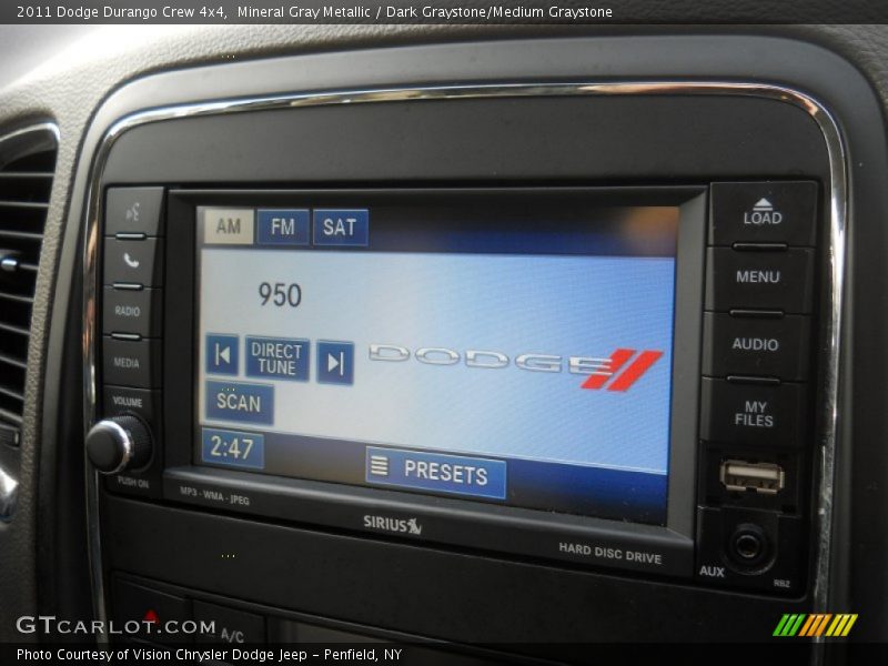 Mineral Gray Metallic / Dark Graystone/Medium Graystone 2011 Dodge Durango Crew 4x4